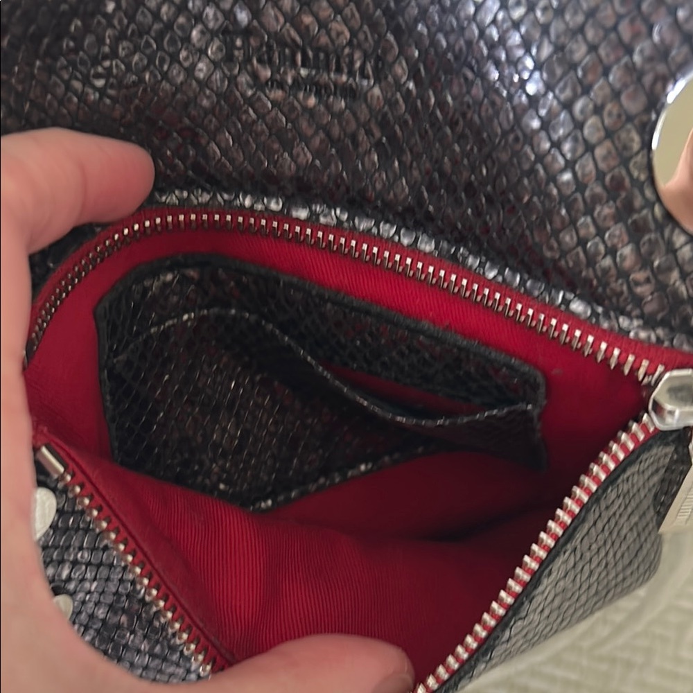 Metallic Blue Python Hammitt Crossbody Bag - image 4